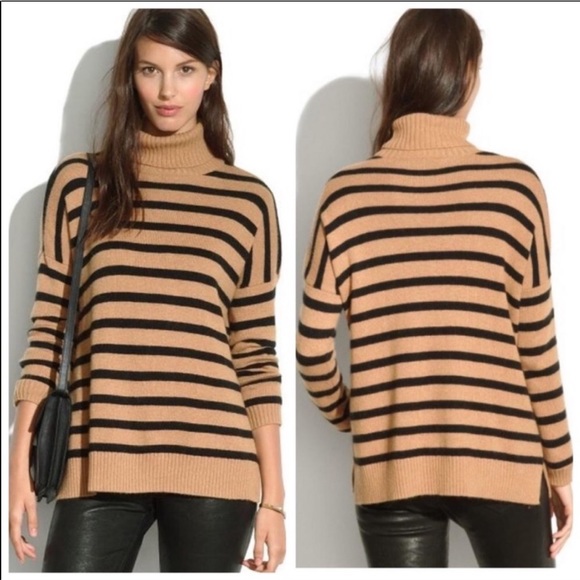 Madewell Sweaters - Madewell Striped Turtleneck Sweater